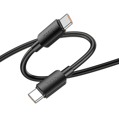 Кабел за данни и зареждане USB-C - USB-C HOCO X96, 100W, 1m, Черен