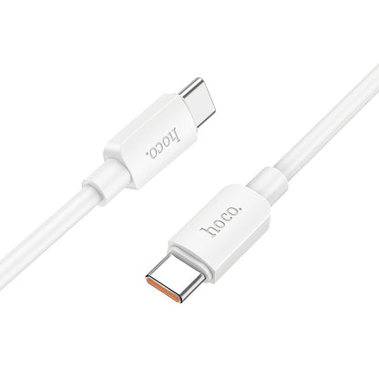 Кабел за данни и зареждане USB-C - USB-C HOCO X96, 100W, 1m, Бял