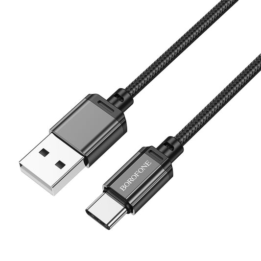 Кабел за данни и зареждане USB-A - USB-C Borofone BX87 Sharp BX87, 60W, 1m, черен 