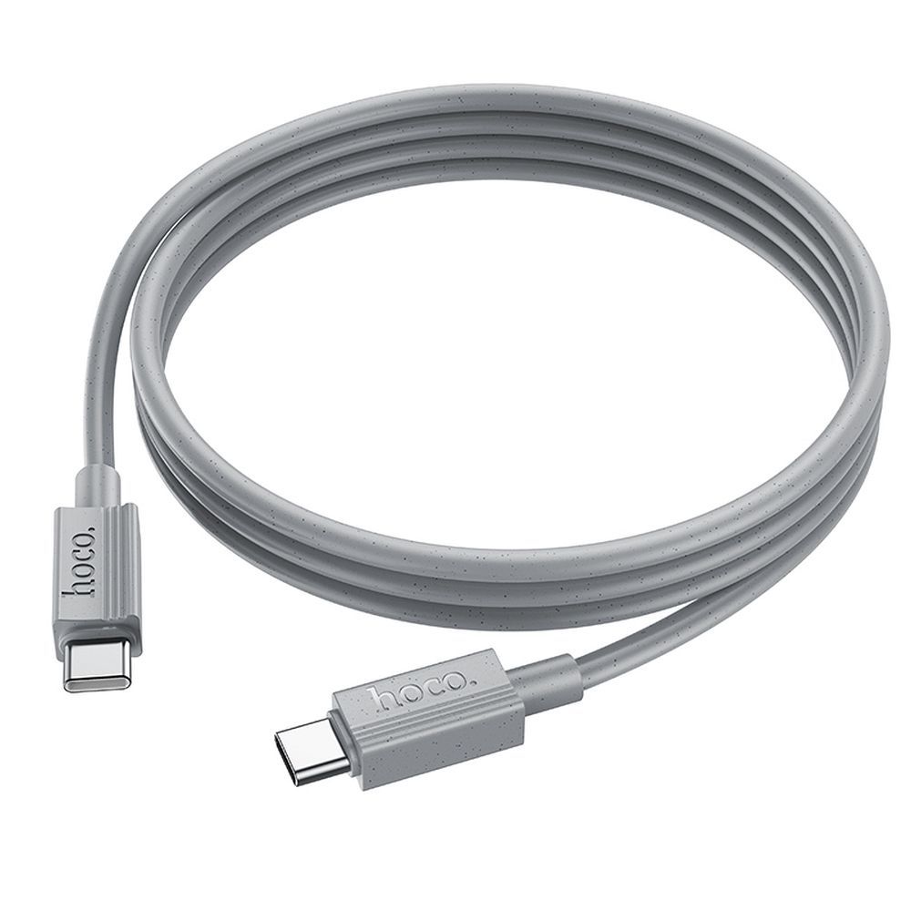 Кабел за данни и зареждане USB-C - USB-C HOCO X107, 60W, 1m, Сив