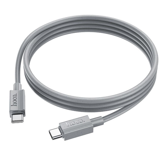 Кабел за данни и зареждане USB-C - USB-C HOCO X107, 60W, 1m, Сив
