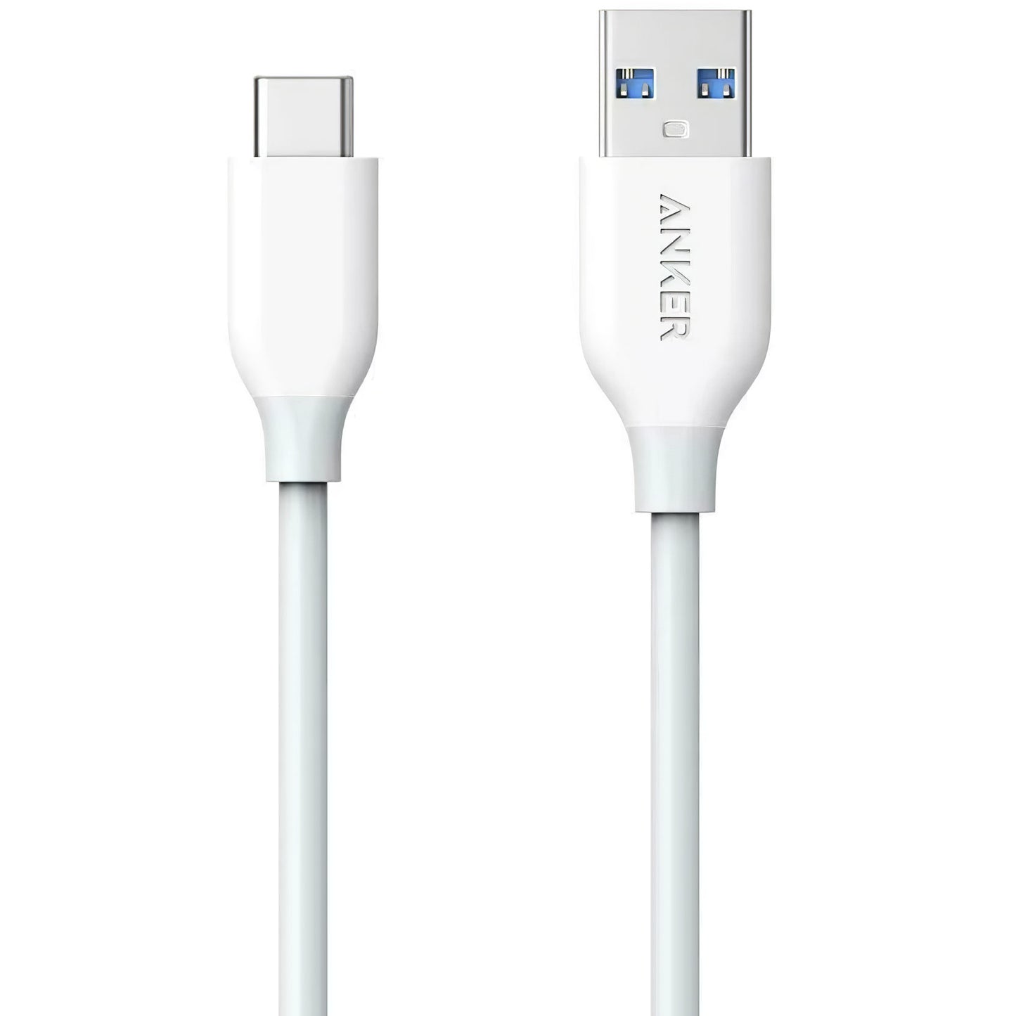 Кабел за пренос на данни и зареждане от USB-A към USB-C Anker PowerLine, 18 W, 0,9 м, бял A8163021 