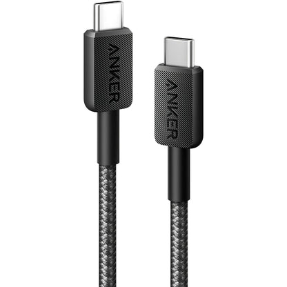 USB-C кабел за данни и зареждане - USB-C Anker 322, 60W, 0,9 м, черен A81F5G11 