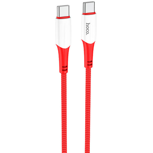 USB-C кабел за данни и зареждане - USB-C HOCO X70, 60W, 1m, червен 