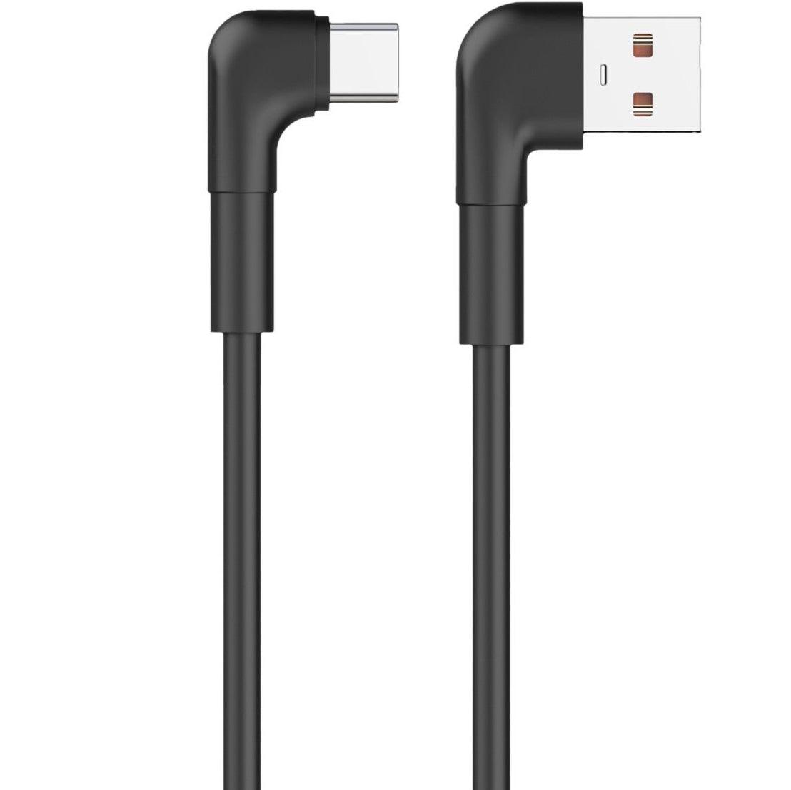 USB-A към USB-C MaXlife MXUC-09 ъглов, 20W, 1m, черен 