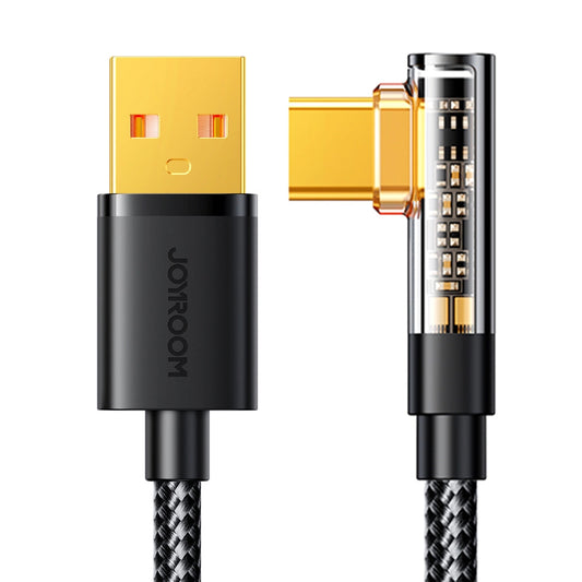 Кабел за данни и зареждане USB-A - USB-C Joyroom S-UC027A6 Angled, 60W, 1.2m, Черен