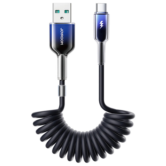 Кабел за данни и зареждане USB-A - USB-C Joyroom S-A43 Crystal, 60W, 1.5m, Черен