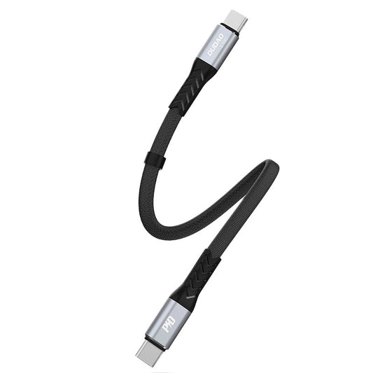 Кабел за данни и зареждане USB-C - USB-C Dudao L10C, 100W, 0.23m, Черен
