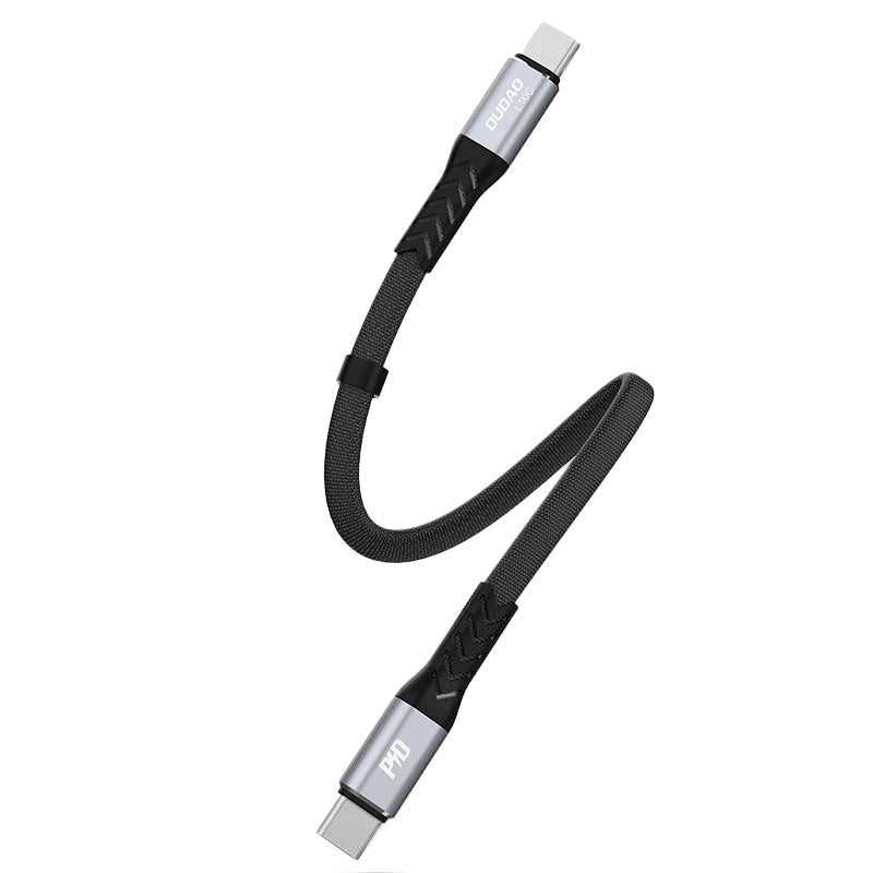 Кабел за данни и зареждане USB-C - USB-C Dudao L10C, 100W, 0.23m, Черен
