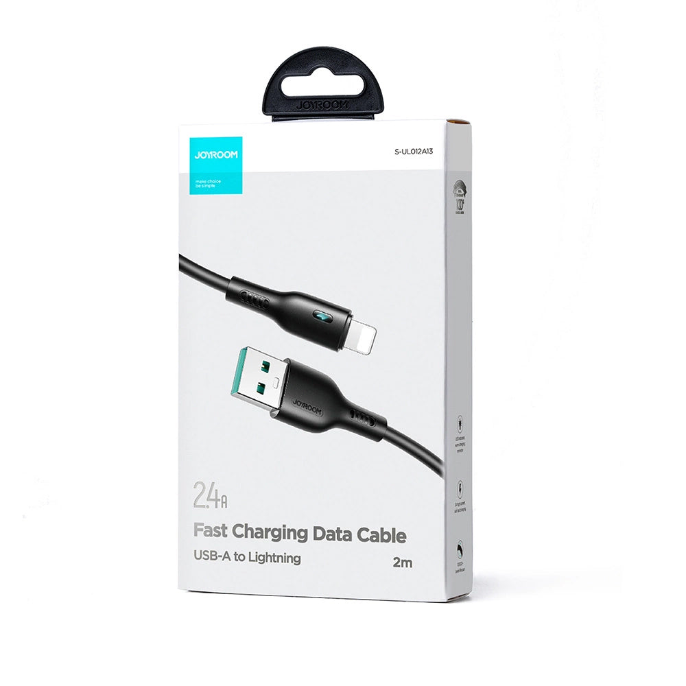 Кабел за данни и зареждане USB-A - Lightning Joyroom A13, 18W, 2m, Черен