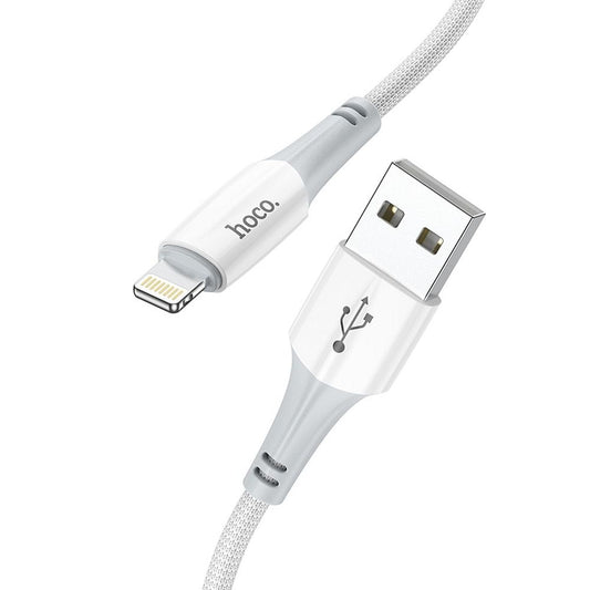 Кабел за данни и зареждане USB-A - Lightning HOCO X70, 18W, 1m, Бял