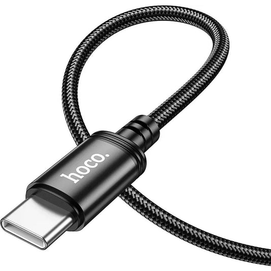 Кабел за данни и зареждане USB-C - USB-C HOCO X89, 60W, 1м, Черен