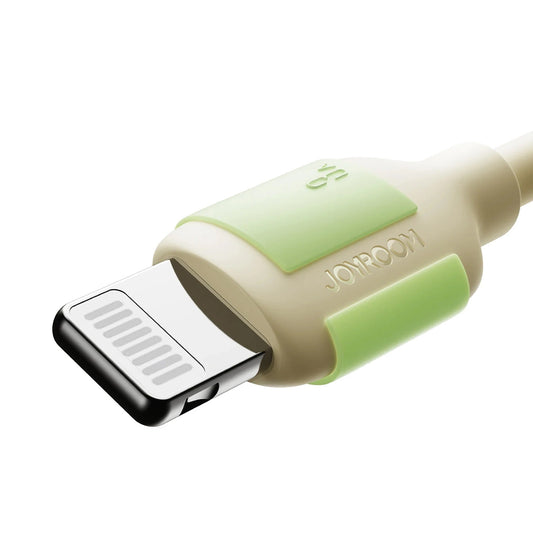 Кабел за данни и зареждане USB-A - Lightning Joyroom S-A53, 18W, 1.2m, Бежов