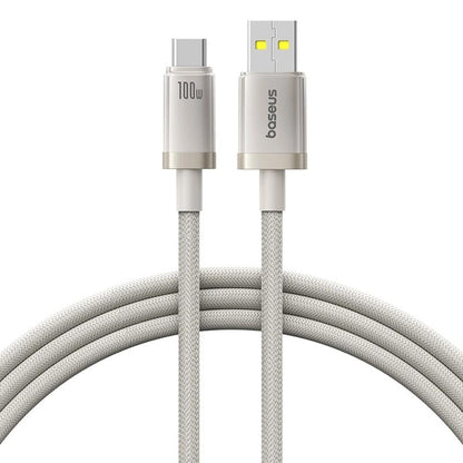 Кабел за данни и зареждане USB-A - USB-C Baseus Titanium, 100W, 2m, Сребрист P10378102G21-02