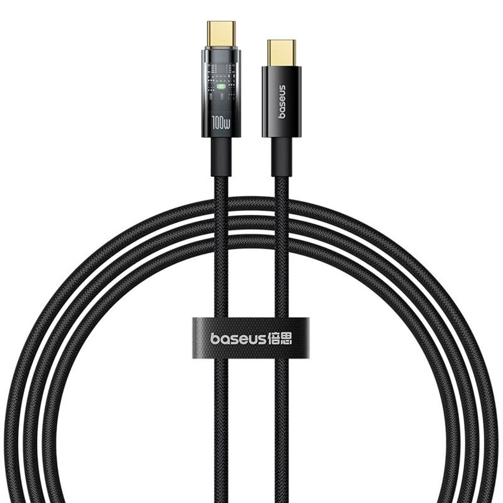Кабел за данни и зареждане USB-C - USB-C Baseus Explorer, 100W, 1m, Черен P10319703111-00
