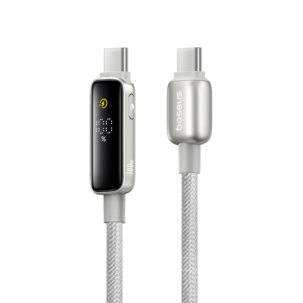 USB-C Data and Charging Cable - USB-C Baseus Vipow Display, 100W, 2m, Gray P10381802851-01