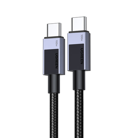 Кабел за данни и зареждане USB-C - USB-C UGREEN L512, 100W, 0.5m, Сив