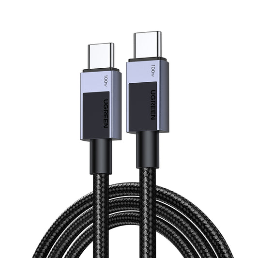 Кабел за данни и зареждане USB-C - USB-C UGREEN L512, 100W, 3m, Сив