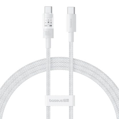 Кабел за данни и зареждане USB-C - USB-C Baseus Gem, 100W, 2m, Бял P10373000211-01
