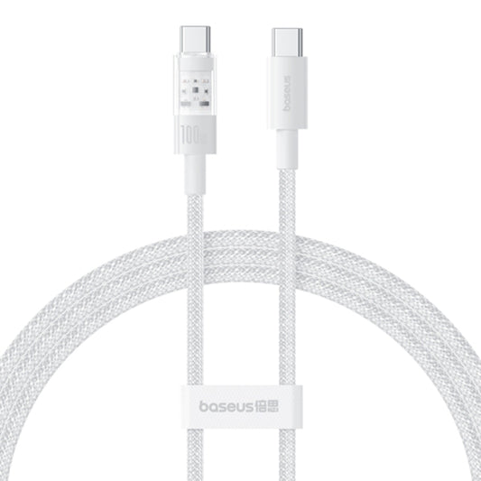 Кабел за данни и зареждане USB-C - USB-C Baseus Gem, 100W, 2m, Бял P10373000211-01