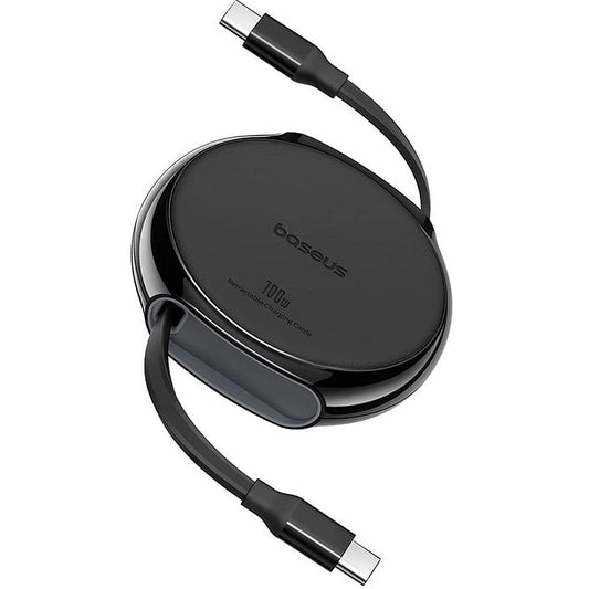 Кабел за данни и зареждане USB-C - USB-C Baseus Pathfinder Retractable, 100W, 1m, Черен P10368400111-00