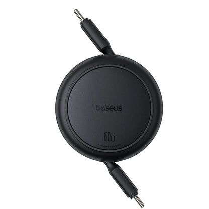 Кабел за данни и зареждане USB-C - USB-C Baseus Free2Pull Mini Retractable, 60W, 1m, Черен P10364500111-01