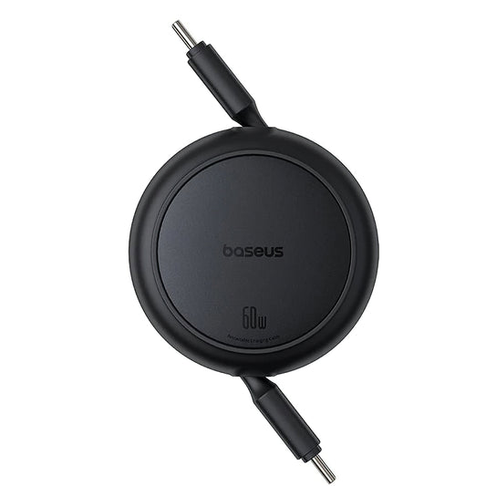 Кабел за данни и зареждане USB-C - USB-C Baseus Free2Pull Mini Retractable, 60W, 1m, Черен P10364500111-01