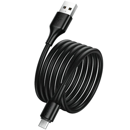 Кабел за данни и зареждане USB-A - microUSB HOCO X120, 18W, 1m, Черен