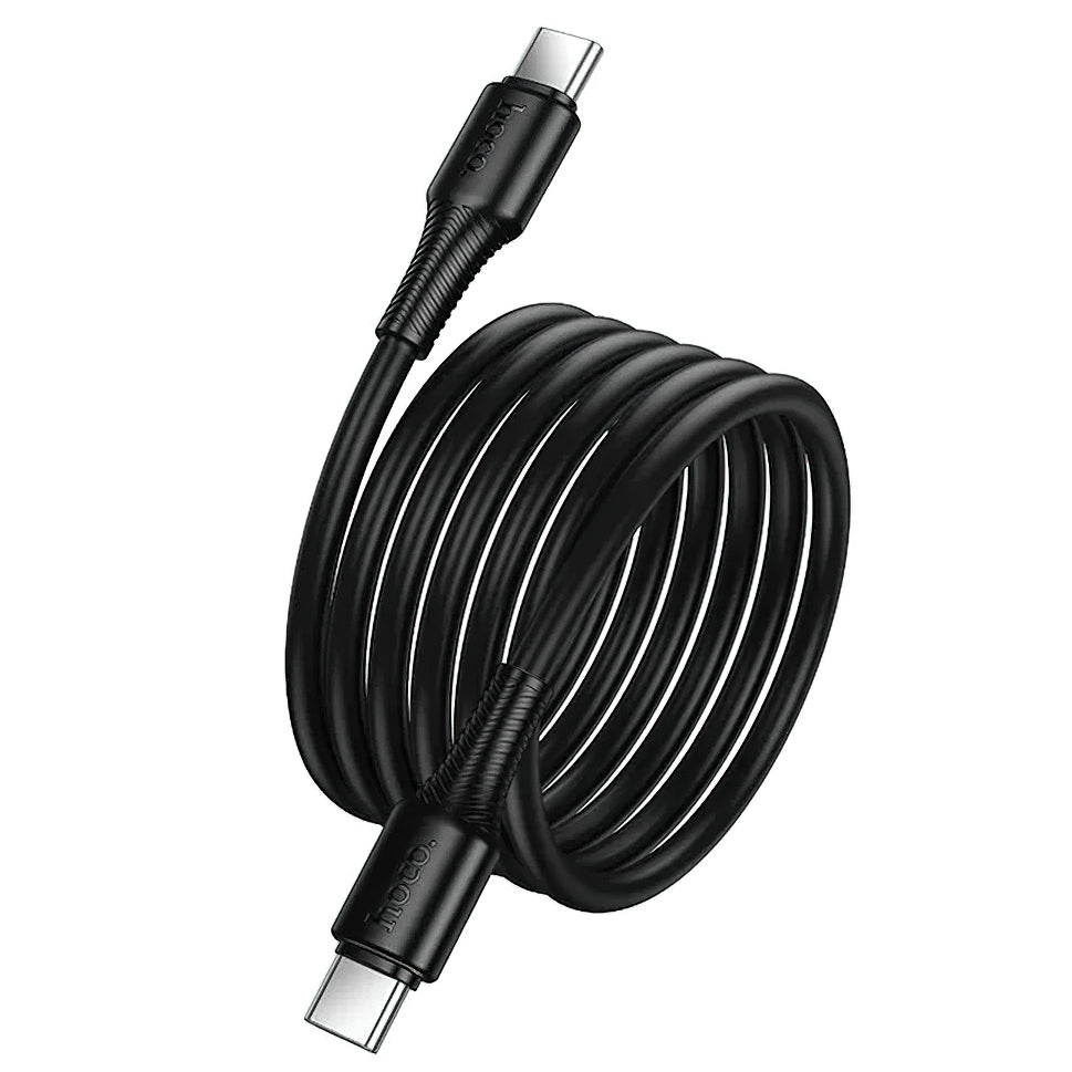 Кабел за данни и зареждане USB-C - USB-C HOCO X120, 60W, 1m, Черен