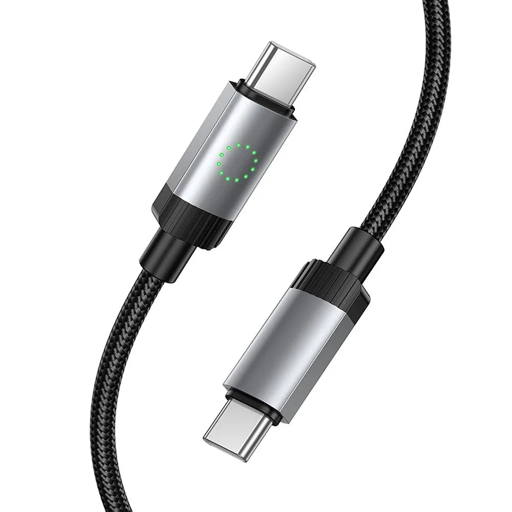 Кабел за данни и зареждане USB-C - USB-C HOCO X117, 60W, 1m, Черен