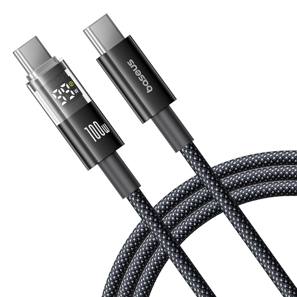 Кабел за данни и зареждане USB-C - USB-C Baseus Display 2, 100W, 1m, Черен P10382702121-00