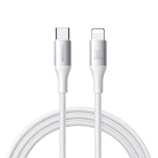 Кабел за данни и зареждане USB-C - Lightning Joyroom S-A28 Flash, 30W, 1m, Бял