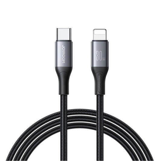 Кабел за данни и зареждане USB-C - Lightning Joyroom S-A28 Flash, 30W, 1m, Черен