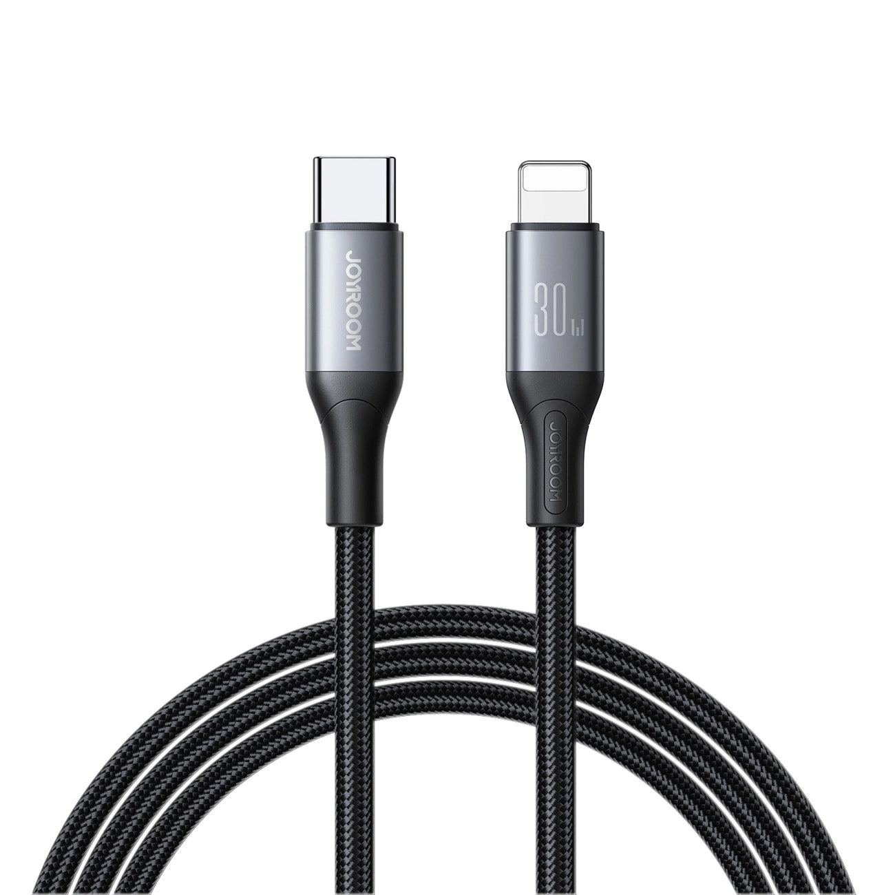 Кабел за данни и зареждане USB-C - Lightning Joyroom S-A28 Flash, 30W, 1m, Черен