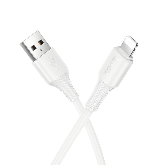 Кабел за данни и зареждане USB-A - Lightning HOCO X120, 18W, 1m, Бял