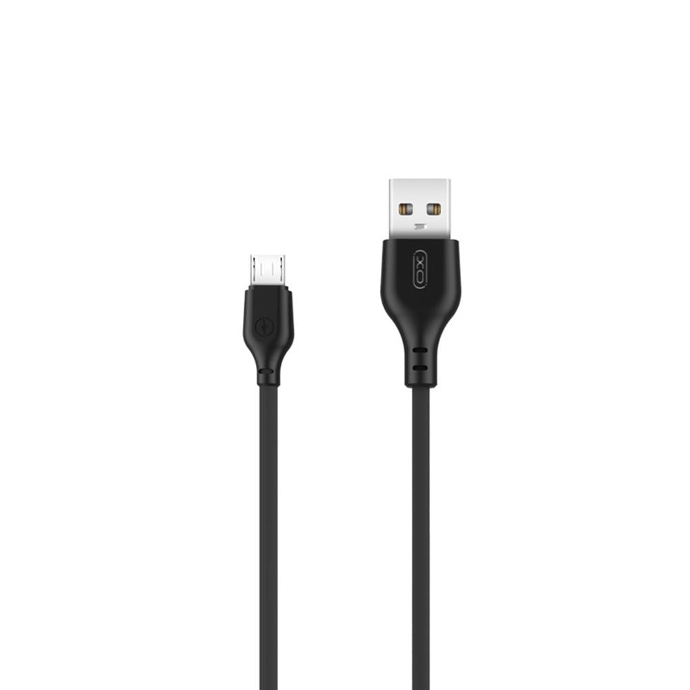 Кабел за данни и зареждане USB-A - microUSB XO Design NB103, 18W, 1m, Черен