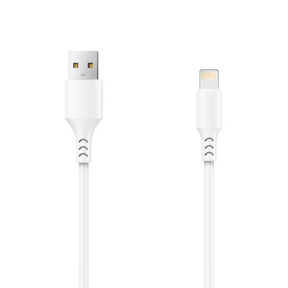 Кабел за данни и зареждане USB-A - Lightning Setty, 18W, 1m, Бял