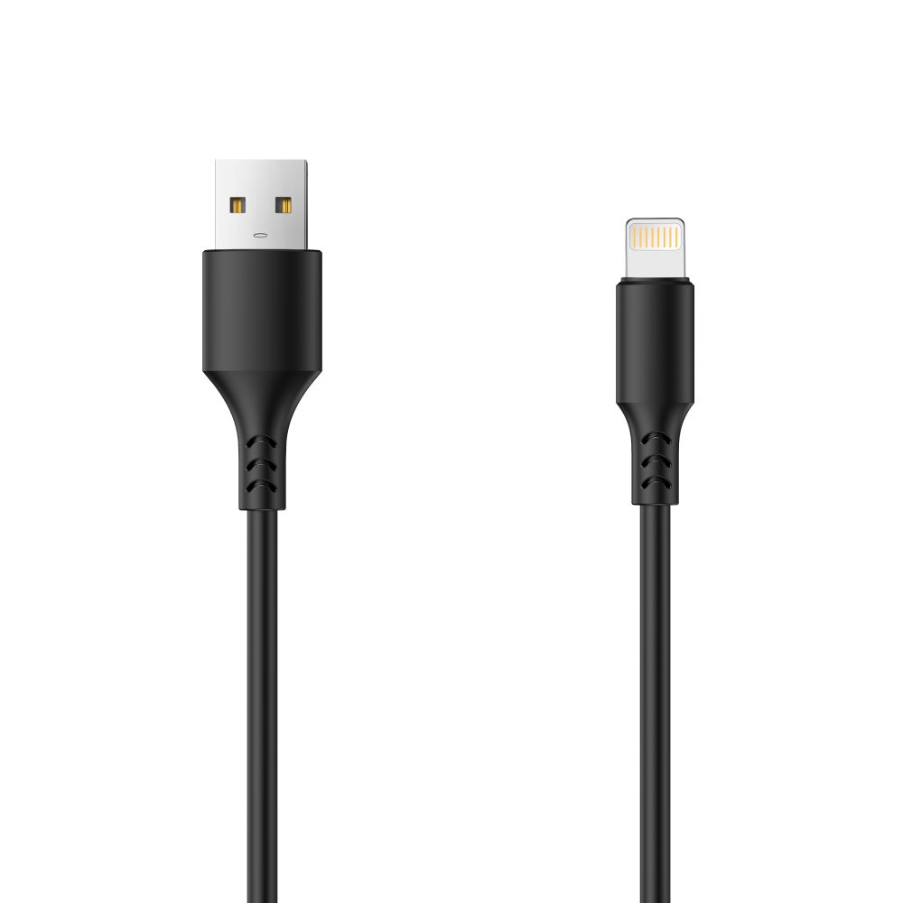 Кабел за данни и зареждане USB-A - Lightning Setty, 18W, 1m, Черен