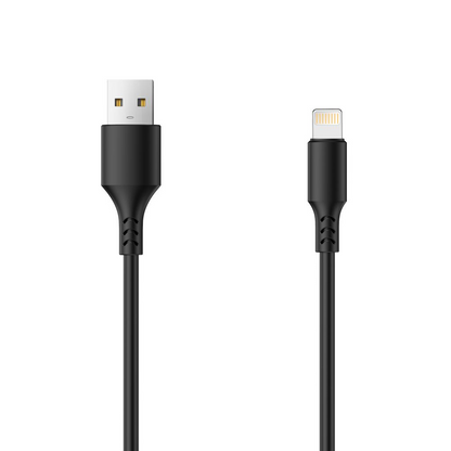 Кабел за данни и зареждане USB-A - Lightning Setty, 18W, 1m, Черен