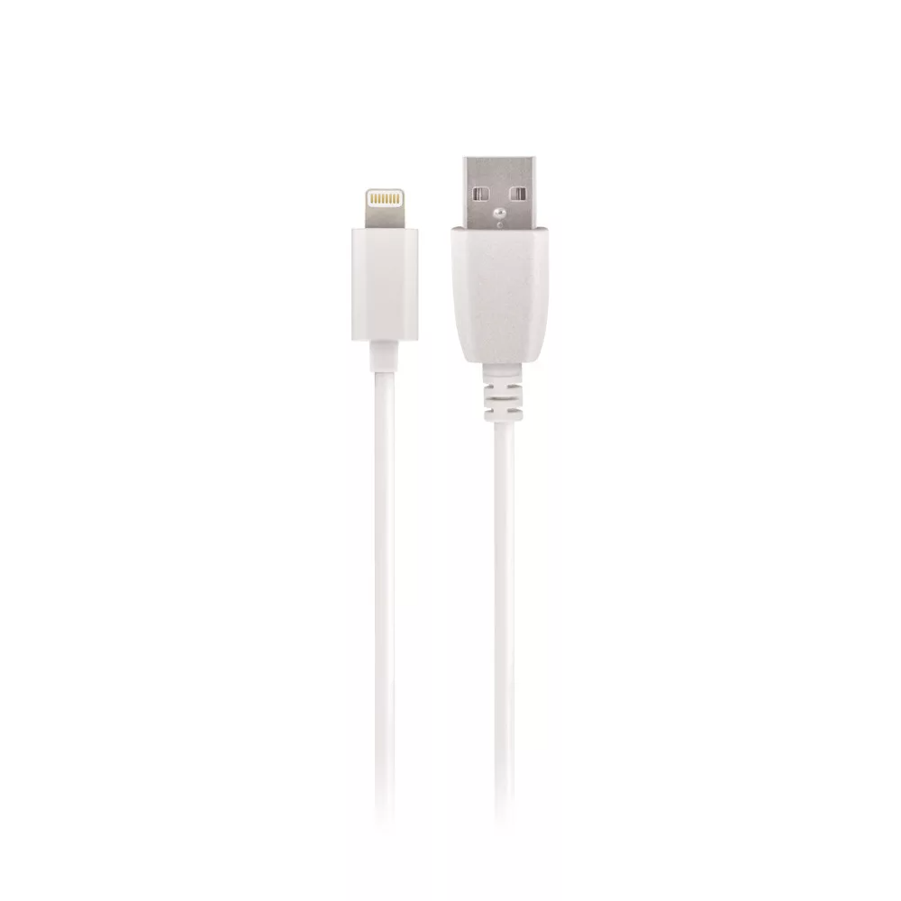 Кабел за данни и зареждане USB-A - Lightning MaXlife, 5W, 1m, Бял