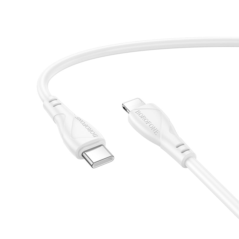 Кабел за данни и зареждане USB-C - USB-C Borofone BX121 Energy, 60W, 1m, Бял
