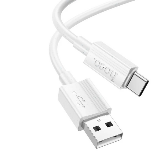Кабел за данни и зареждане USB-A - USB-C HOCO X107, 18W, 1m, Бял
