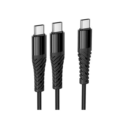 Кабел за зареждане USB-C - 2 x USB-C HOCO X123, 10W, 1m, Черен