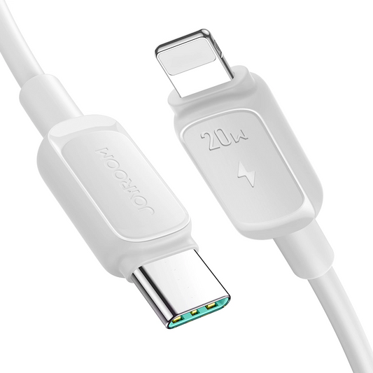 Кабел за данни и зареждане USB-C - Lightning Joyroom S-A14, 30W, 1.2m, Бял