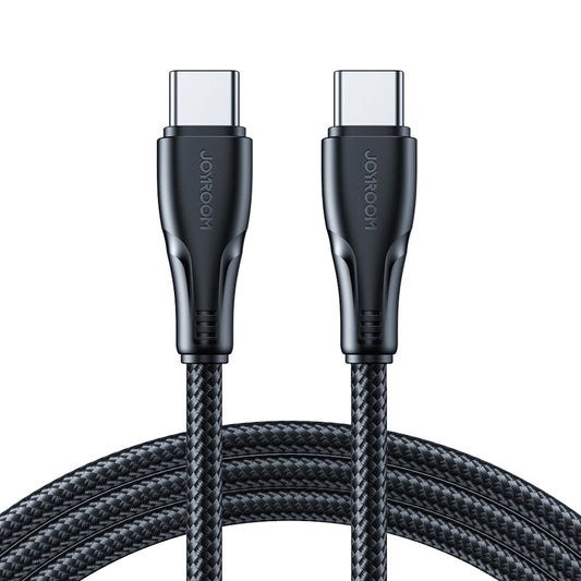 Кабел за данни и зареждане USB-C - USB-C Joyroom S-A11, 60W, 0.25m, Черен