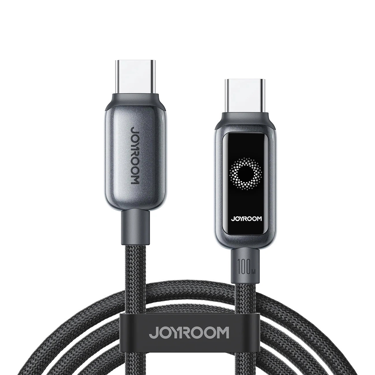 Кабел за данни и зареждане USB-C - USB-C Joyroom S-A55 StarFlight Display, 100W, 1.2m, Черен
