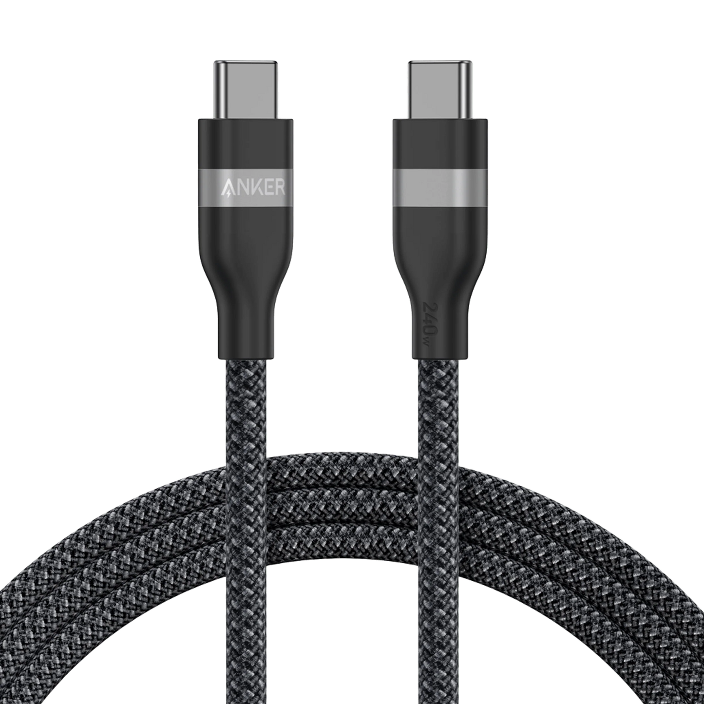 Кабел за данни и зареждане USB-C - USB-C Anker, 240W, 1.8m, Черен A82E2H12