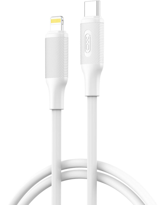 Кабел за данни и зареждане USB-C - Lightning XO Design NB-Q265A, 27W, 1m, Бял