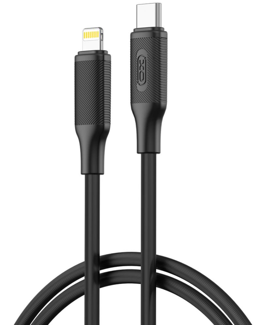 Кабел за данни и зареждане USB-C - Lightning XO Design NB-Q265A, 27W, 1m, Черен