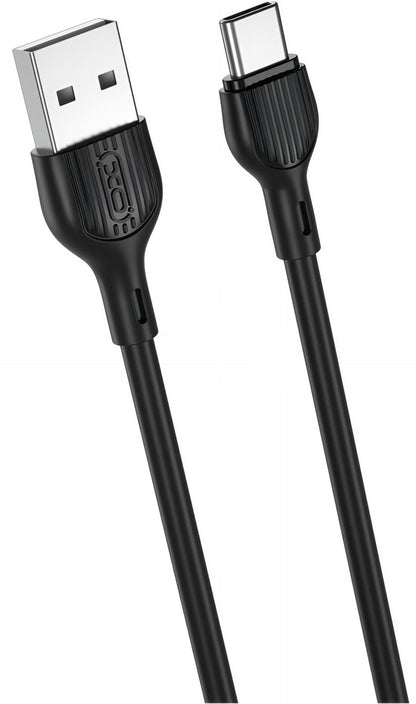 Кабел за данни и зареждане USB-A - USB-C XO Design NB200, 10W, 1m, Черен